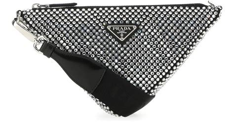 prada silver triangle bag|Prada triangle crossbody bag.